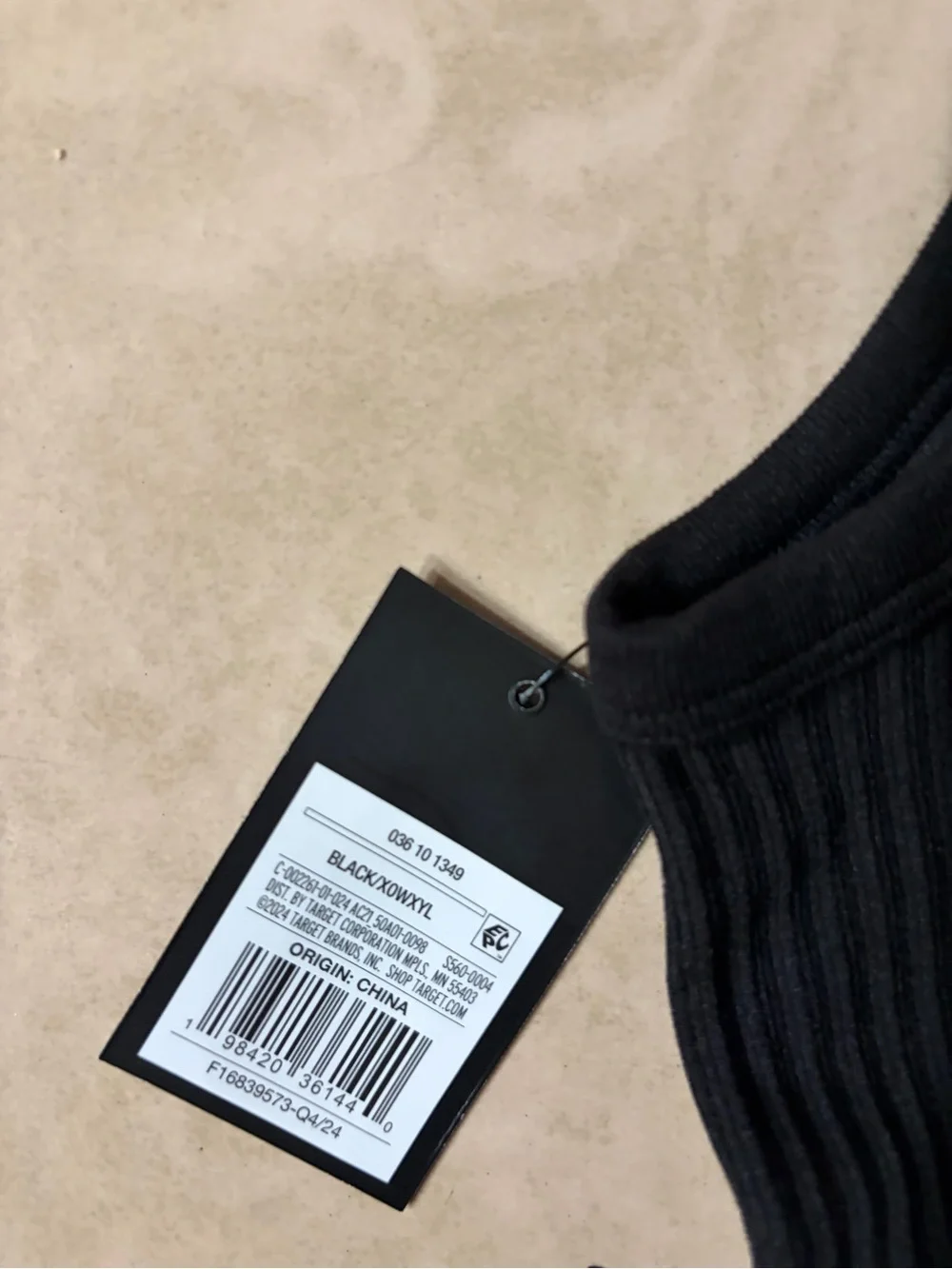 art class Black Ribbed Cropped Tank Top
